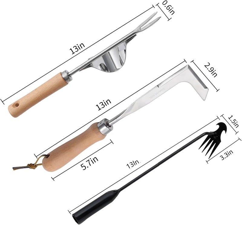 Young4us Hand Weeder Tool Garden Weeding Tool, Uprooting Weeding Tool Gardening Weeder Tool, Stainless Steel Gardening Tools for Yard and Garden, 3 Pcs - Image 2